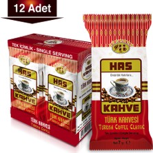 Has Tek İçimlik Türk Kahvesi 7 gr 12'li Paket