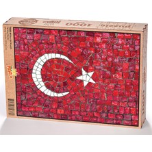 King Of Puzzle Bayrak Mozaik Ahşap Puzzle 1000 Parça (TR05-M)