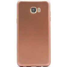 Kılıfist Samsung Galaxy C7 Pro Kılıf Mat Silikon Kılıf Slim Fit Simple Case Altın