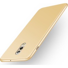 Kılıfist Samsung Galaxy C8 Kılıf Premium Mat Silikon Kılıf + Cam Altın