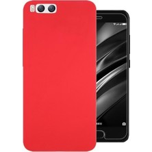 Kılıfist Xiaomi Mi 6 Kılıf Premier Mat Silikon Kılıf Slim Fit + Esnek Nano Cam Kırmızı