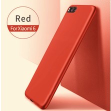 Kılıfist Xiaomi Mi 6 Kılıf Premier Mat Silikon Kılıf Slim Fit + Esnek Nano Cam Kırmızı