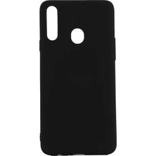 Tekno Grup Samsung Galaxy A20s Kılıf Mat Premium Silikon Kılıf - Siyah + Tam Kaplayan 6D Nano Ekran Koruyucu