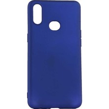Tekno Grup Samsung Galaxy A10s Kılıf Mat Premium Silikon Kılıf - Saks Mavi + Nano Ekran Koruyucu