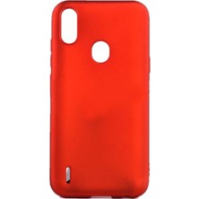 Tekno Grup Casper Via E3 Kılıf Mat Premium Silikon Kılıf - Kırmızı + Cam Ekran Koruyucu