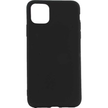 Tekno Grup Apple iPhone 11 Kılıf Mat Premium Silikon Kılıf - Siyah + Cam Ekran Koruyucu
