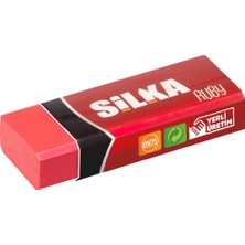 Yerli Silka Art.5 Rubby Öğrenci Silgisi Kırmızı (20 Li Kutu)