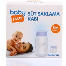 Baby&Plus Süt Saklama Kabı 4'lü