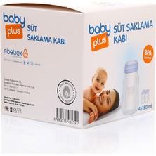 Baby&Plus Süt Saklama Kabı 4'lü