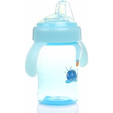 Baby&Plus Antikolik Akıtmaz Kulplu PP Bardak 240 ml Mavi