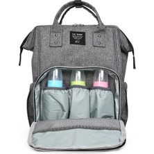 Lal Baby Deluxe Gri Anne Bebek Bakım Sırt Çantası