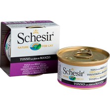 Schesir Jel Ton Balığı & Sığırlı Kedi Konserve 85 g x 12 Adet