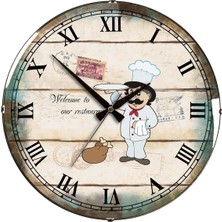 Rikon Roma Rakam Mutfak Dekoratif Bombe Camlı Duvar Saati 35X35 Cm