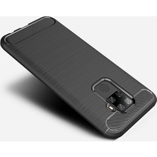 Microcase Huawei Mate 30 Lite Brushed Carbon Fiber Silikon Kılıf - Siyah