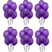 Balonevi Mor Metalik Balon 5 Adet