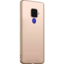 Microsonic Matte Silicone Huawei Mate 30 Lite Kılıf Gold