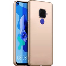 Microsonic Matte Silicone Huawei Mate 30 Lite Kılıf Gold