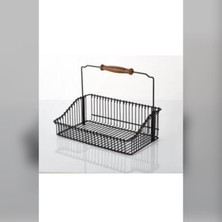 Vip Ferforje Siyah Sepet 20 x 30 cm Modern Tasarım Çok Amaçlı Kullanım için Dayanıklı