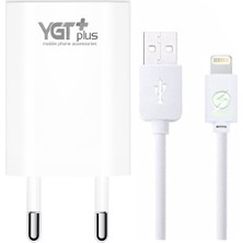 YGT Plus Apple iPhone Uyumlu 1.2A USB Lightning Hızlı Şarj Cihazı