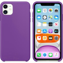 Microsonic Apple iPhone 11 Kılıf Liquid Lansman Silikon Mor