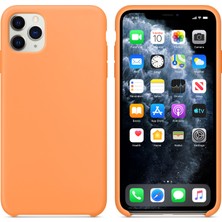 Microsonic Apple iPhone 11 Pro Max Kılıf Liquid Lansman Silikon Turuncu