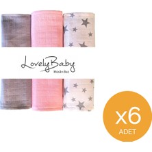 Lovelybaby Müslin Bebek Ağız Silme Bezi 6'lı Set