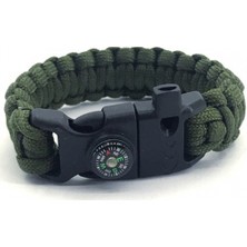 Av Sarayı Paracord Survival Bileklik Yeşil