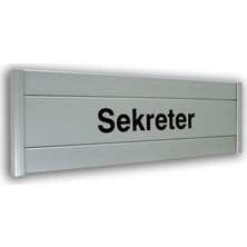 Sekreter, 8 x 25 cm Alüminyum Combi Kapı Isimliği