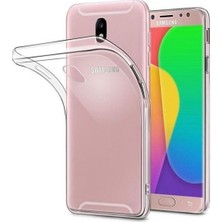 Tekno Grup Samsung Galaxy J7 Pro Silikon Kılıf Şeffaf + Nano Ekran Koruyucu Şeffaf