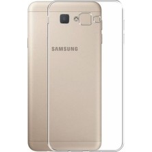 Tekno Grup Samsung Galaxy J7 Max Silikon Kılıf Şeffaf + Cam Ekran Koruyucu Şeffaf