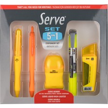 Serve Kırtasiye Seti 5'li 0.7 mm Sarı