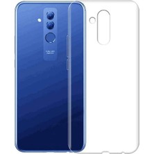 Tekno Grup Huawei Mate 20 Lite Silikon Kılıf Şeffaf + Tam Kaplayan 6D Nano Ekran Koruyucu Şeffaf