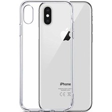 Tekno Grup Apple iPhone XS Silikon Kılıf Şeffaf + Nano Ekran Koruyucu Şeffaf