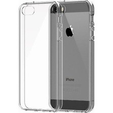 Tekno Grup Apple iPhone 5-5s Silikon Kılıf Şeffaf + Cam Ekran Koruyucu Şeffaf