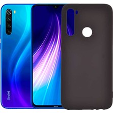 Case 4U Xiaomi Redmi Note 8 Kılıf Klasik Mat Renkli Yumuşak Premier Silikon Siyah