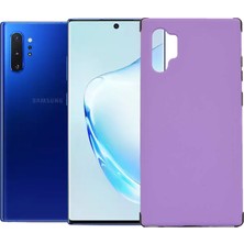 Case 4U Samsung Galaxy Note 10 Plus Kılıf Tam Koruyan Silikon Sert Arka Kapak Fantastik Mor