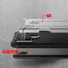 Case 4U Galaxy A10S Kılıf Military Armor Çift Katmanlı Crash Silikon Kılıf Kırmızı