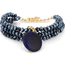 Forentina Lacivert 3 Sıra Bayan Bileklik Ps0880