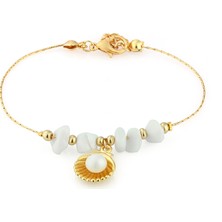 Forentina Beyaz Taşlı İnci Modeli Bileklik Ps0890