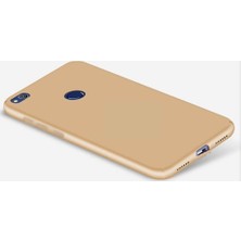 Kılıfist Huawei P9 Lite 2017 Kılıf Premier Mat Silikon Kılıf Slim Fit + Temperli Cam Altın