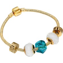 Forentina Altın Kaplama Bayan Charm Yılan Bileklik Hediye Kutusunda Ps0534