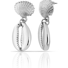 Forentina Bayan Beyaz İstiridye Küpe Ps0854