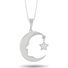 Forentina Gümüş Kaplama Atatürk Silüeti Kolye Ps0349