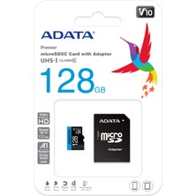 Adata 128GB microSDXC UHS-I Hafıza Kartı AUSDX128GUICL10A1-RA1