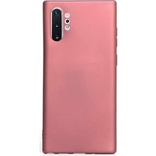 Gpack Samsung Galaxy Note 10 Plus Kılıf Premier Silikon Esnek Arka Koruma Mürdüm