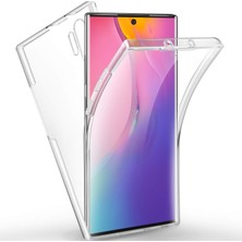 Gpack Samsung Galaxy Note 10 Plus Kılıf Ön Arka Silikon Koruma Şeffaf