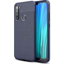 Gpack Xiaomi Redmi Note 8 Kılıf Niss Silikon Deri Görünümlü Lacivert