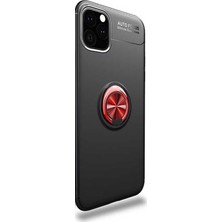 Gpack Apple iPhone 11 Pro Kılıf Ravel Yüzüklü Mıknatıslı Silikon- Bordo