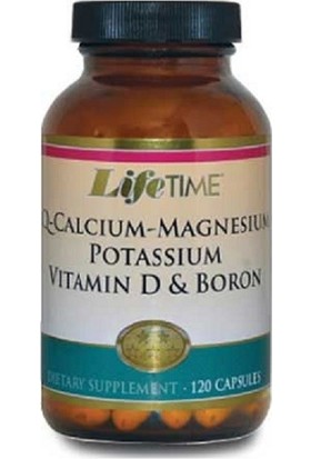 Life Time Q-Calcium Magnesium Potassium Vitamin D & Boron 120 Kapsül LIF114373