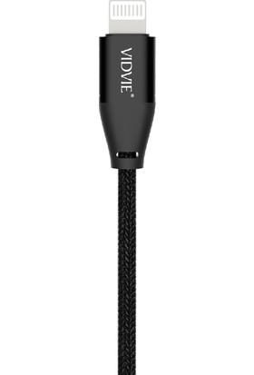 Vidvie CB432 2in1 Lightning USB / Lightning to Type-C Şarj & Data Kablo 1.2 mt Siyah